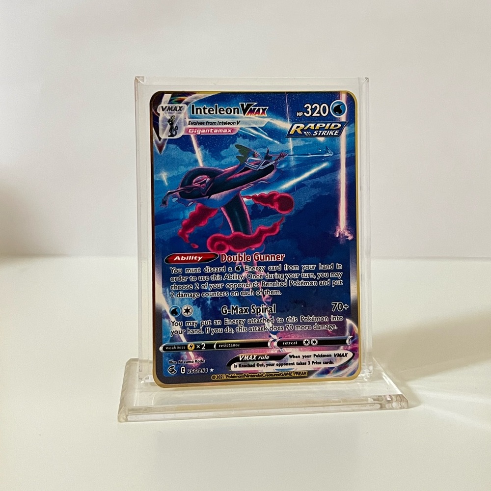 Pokemon Inteleon VMAX 266/264 METAL GOLD CARD Card Collectible/Gift